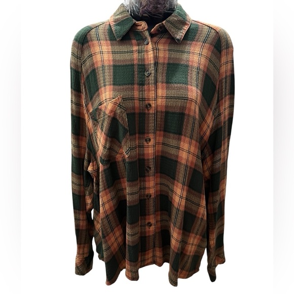 BDG Tops - BDG Plaid Oversized Flannel Shirt